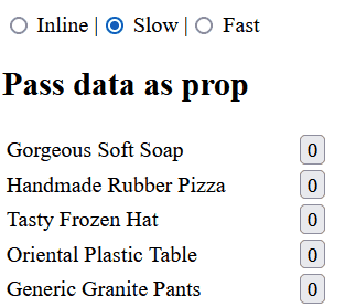 Running demo passing data as a prop